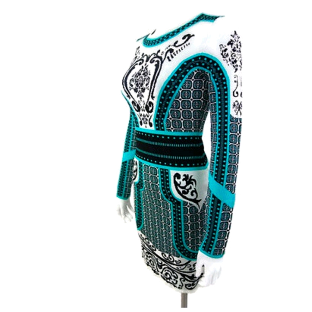 Cynthia Steffee Briella Tri-color Jacquard Dress
